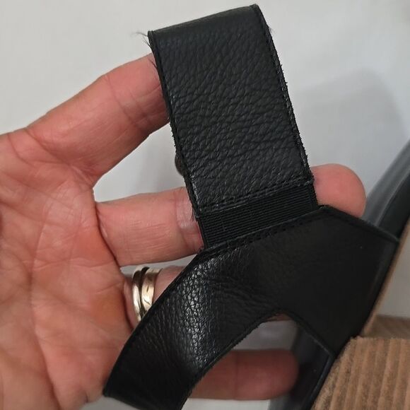 Stuart Weitzman Broadband Leather City Open Tow block Sandals heels Size 7.5 - Picture 4 of 11